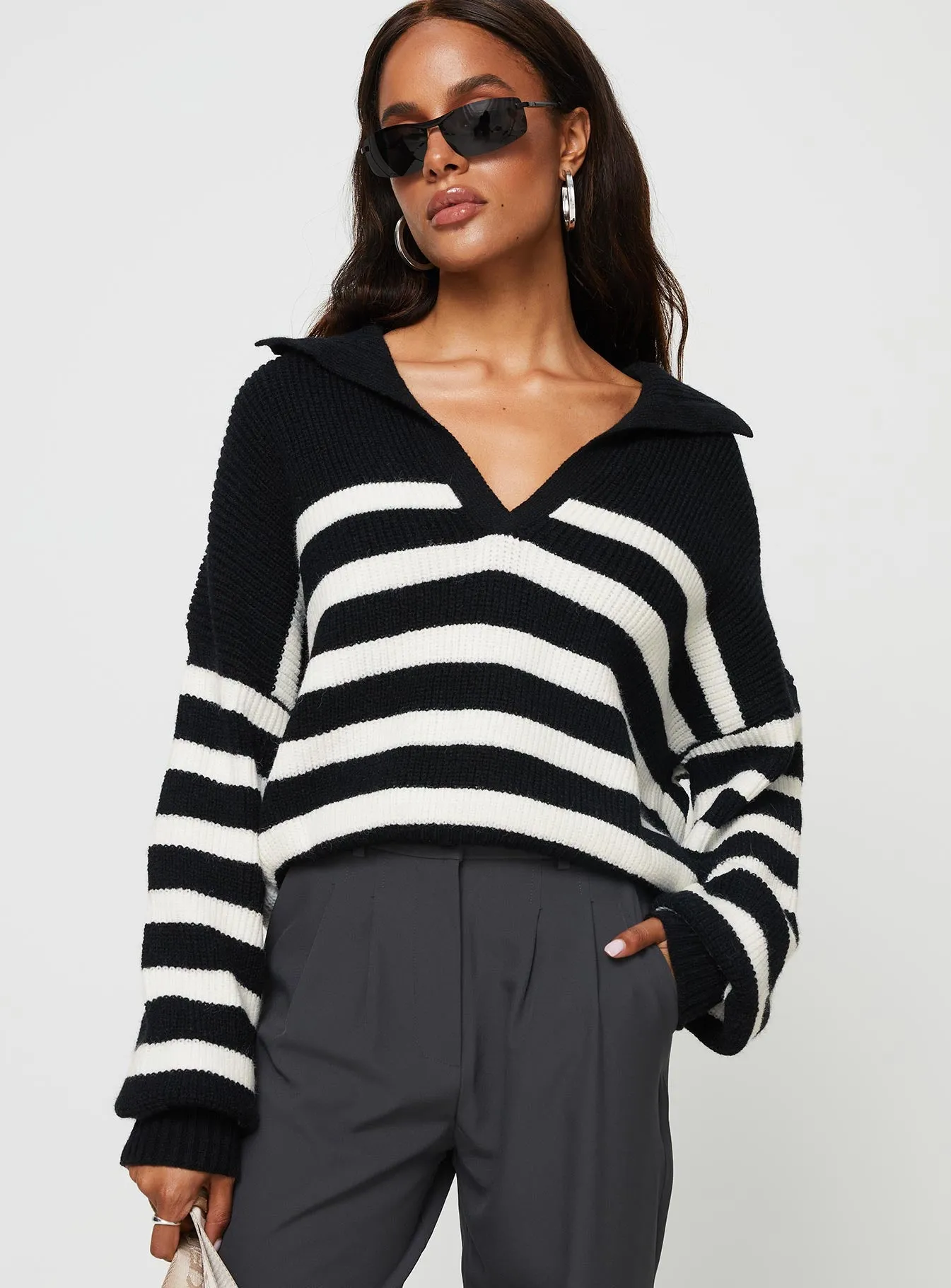 Williamson Stripe Jumper Black / Cream