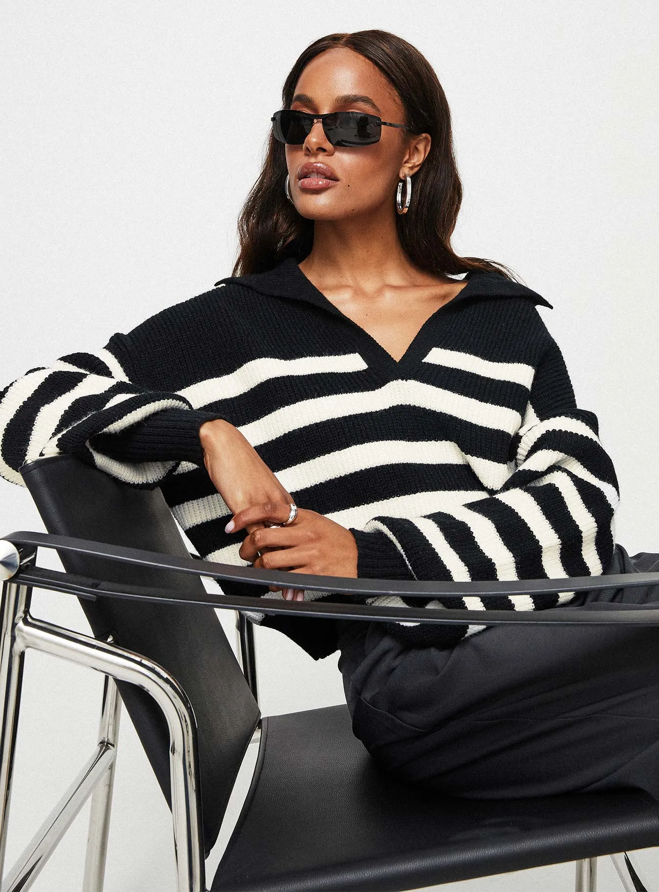 Williamson Stripe Jumper Black / Cream