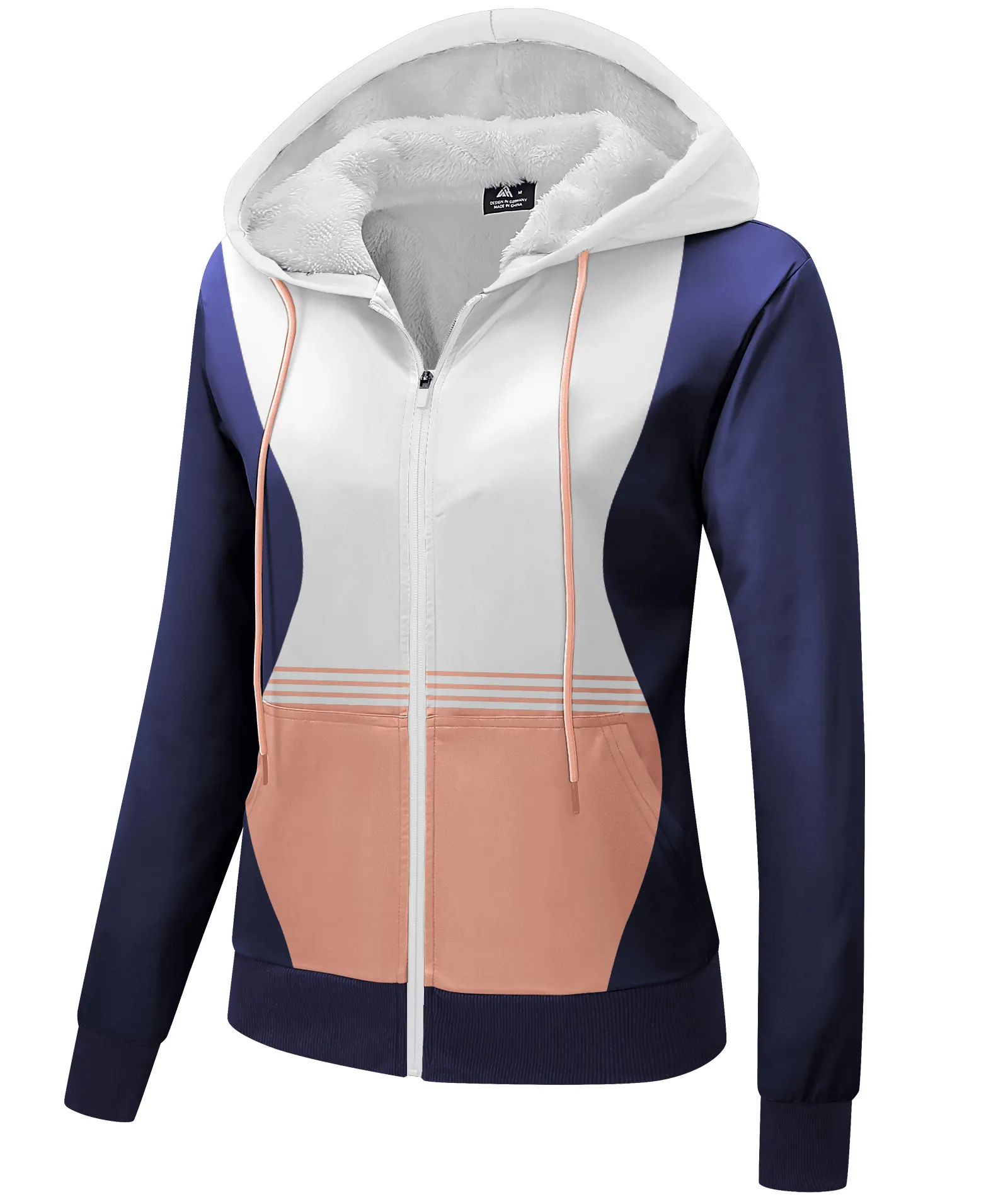 Women's Full Zipper Hooded Hoodie-ZPK006153