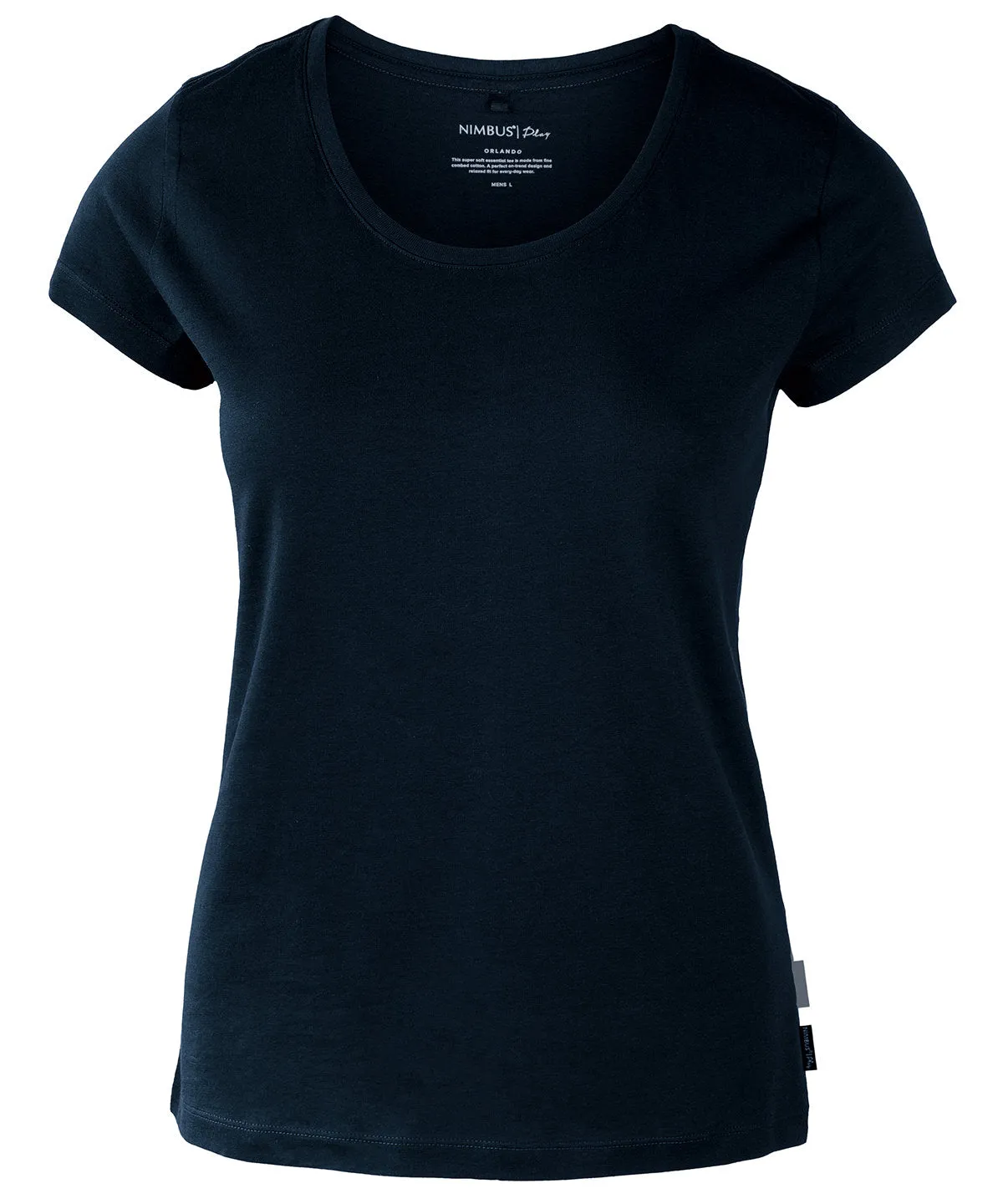 Womens Orlando  soft round neck t-shirt | Navy