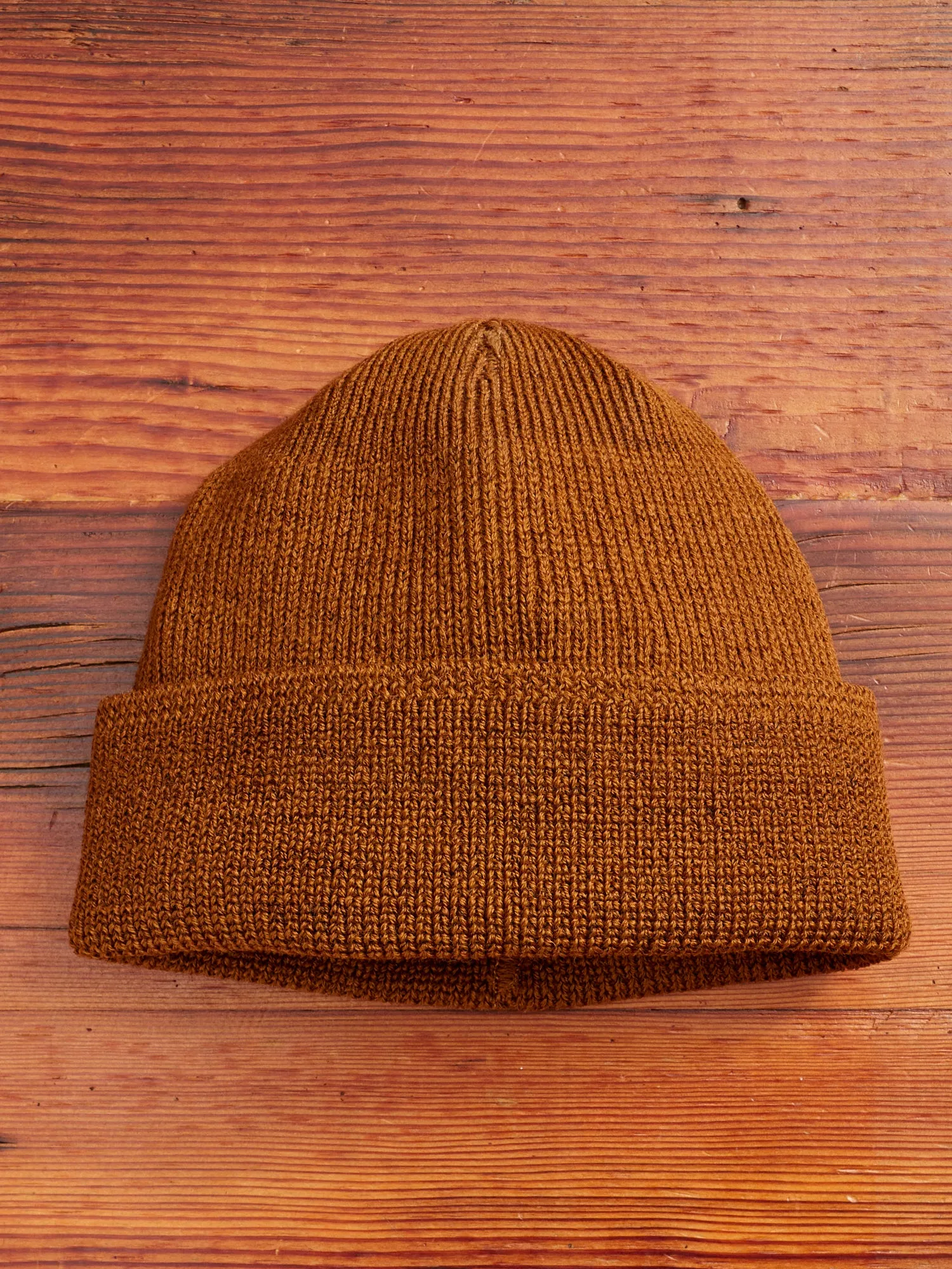 Wool Knit Watch Cap in Whiskey