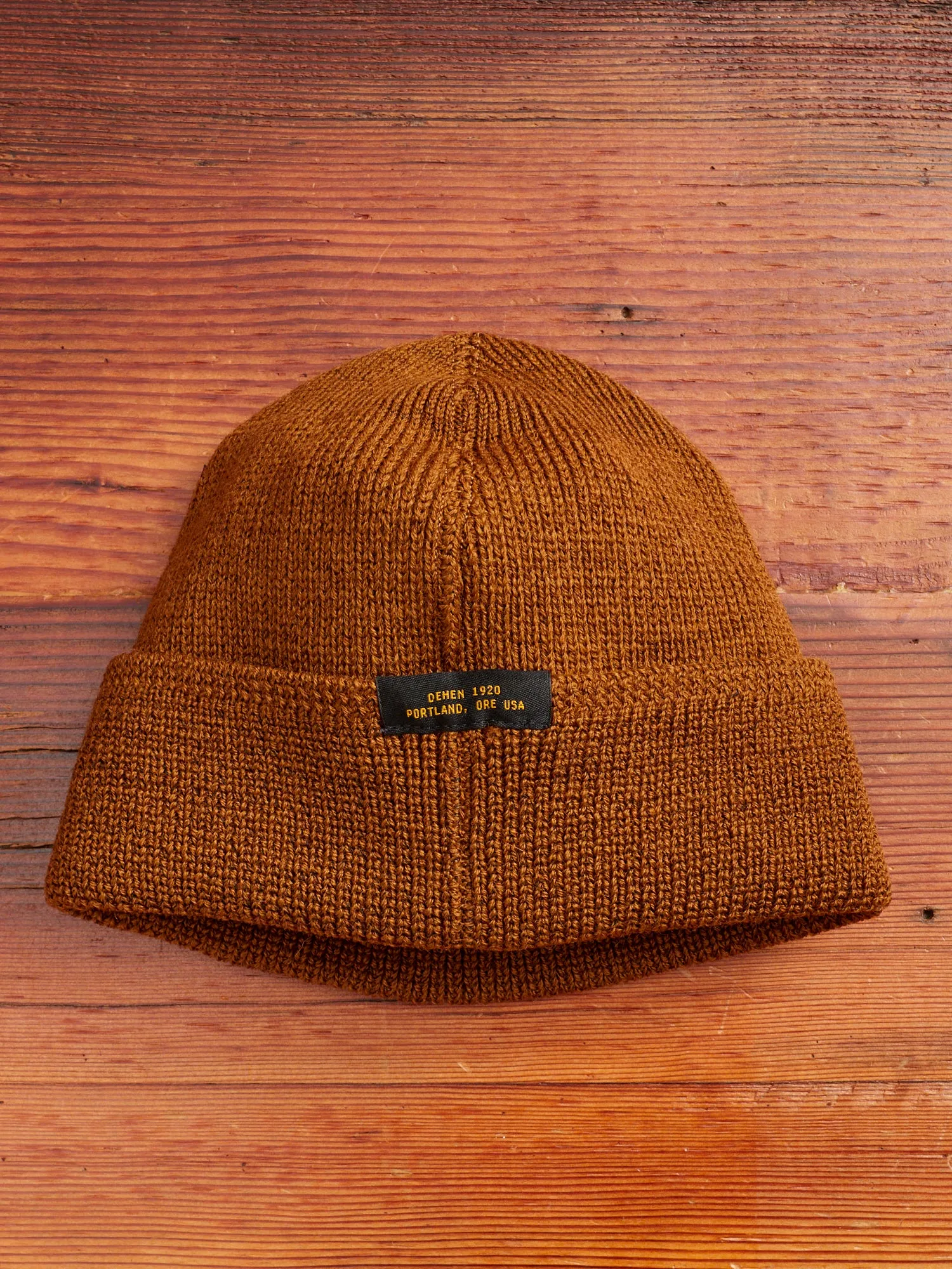 Wool Knit Watch Cap in Whiskey